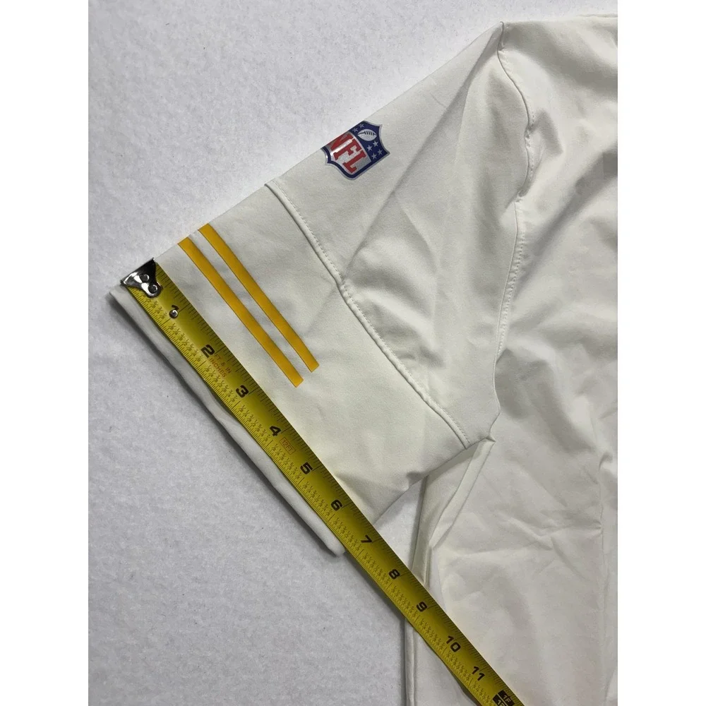 Pittsburgh Steelers Polo Shirt Mens Medium White NFL Football Nike Dri Fit